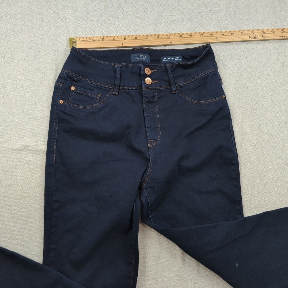 Curve Appeal Jeans Womens 6 28 Blue Curve Creator High Rise Skinny Stretch - Picture 7 of 15